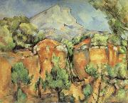 Paul Cezanne La Montagne Sainte-Victoire,vue de Bibemus painting